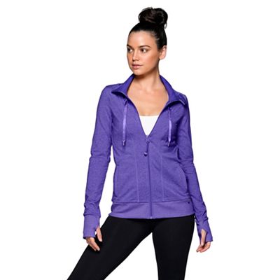 Purple 'Mona' long sleeve zip through
